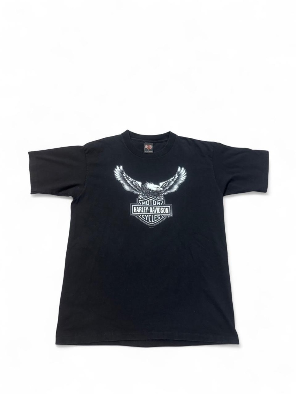 Vintage 1997 single stitch Harley Davidson Danbury Connecticut tee black L mens